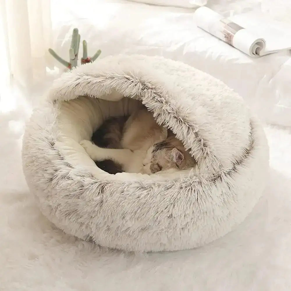 Soft Plush Cat Bed