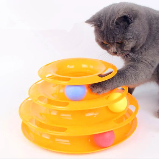 Three Levels Tower Tracks Disc Cat Toy