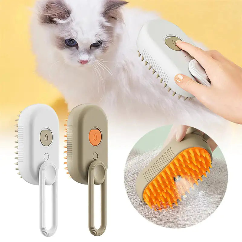 Cat Steam 3 In 1 Electric Spray Massage Cat Hair Comb/Brushes