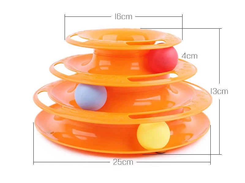 Three Levels Tower Tracks Disc Cat Toy