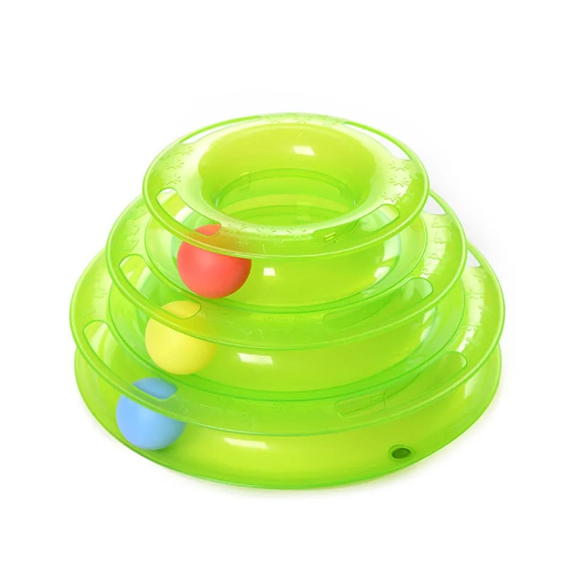 Three Levels Tower Tracks Disc Cat Toy