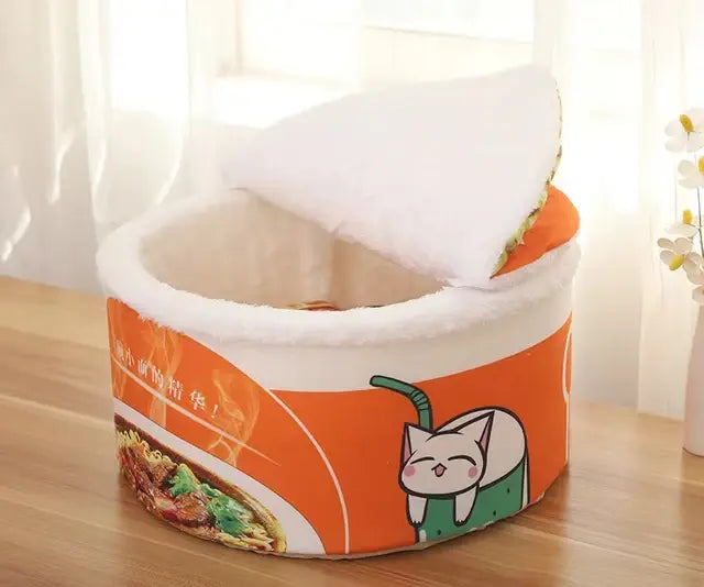 Instant Noodle Warm Cat Bed Cushion