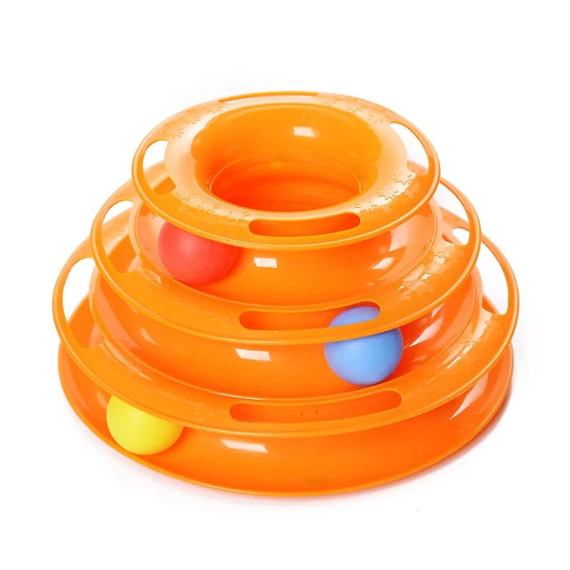 Three Levels Tower Tracks Disc Cat Toy