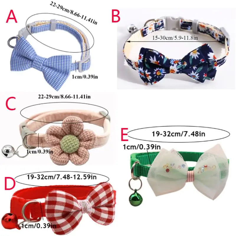 Cat Bow Tie Collar Plaid Print