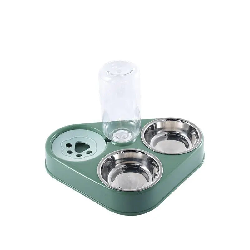 3 in 1 Cat Food Bowl with Automatic Drinking Feeder