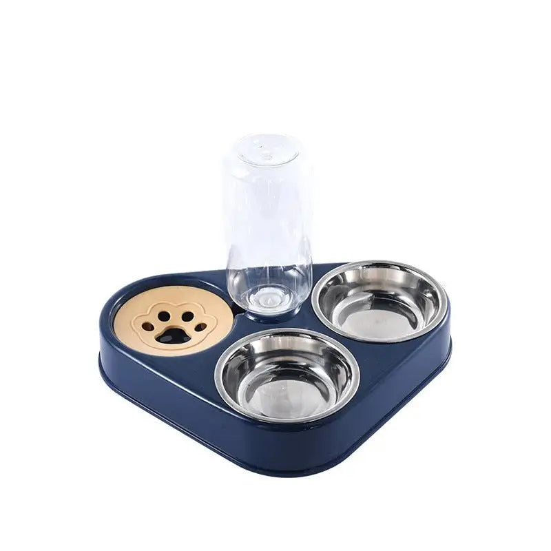 3 in 1 Cat Food Bowl with Automatic Drinking Feeder