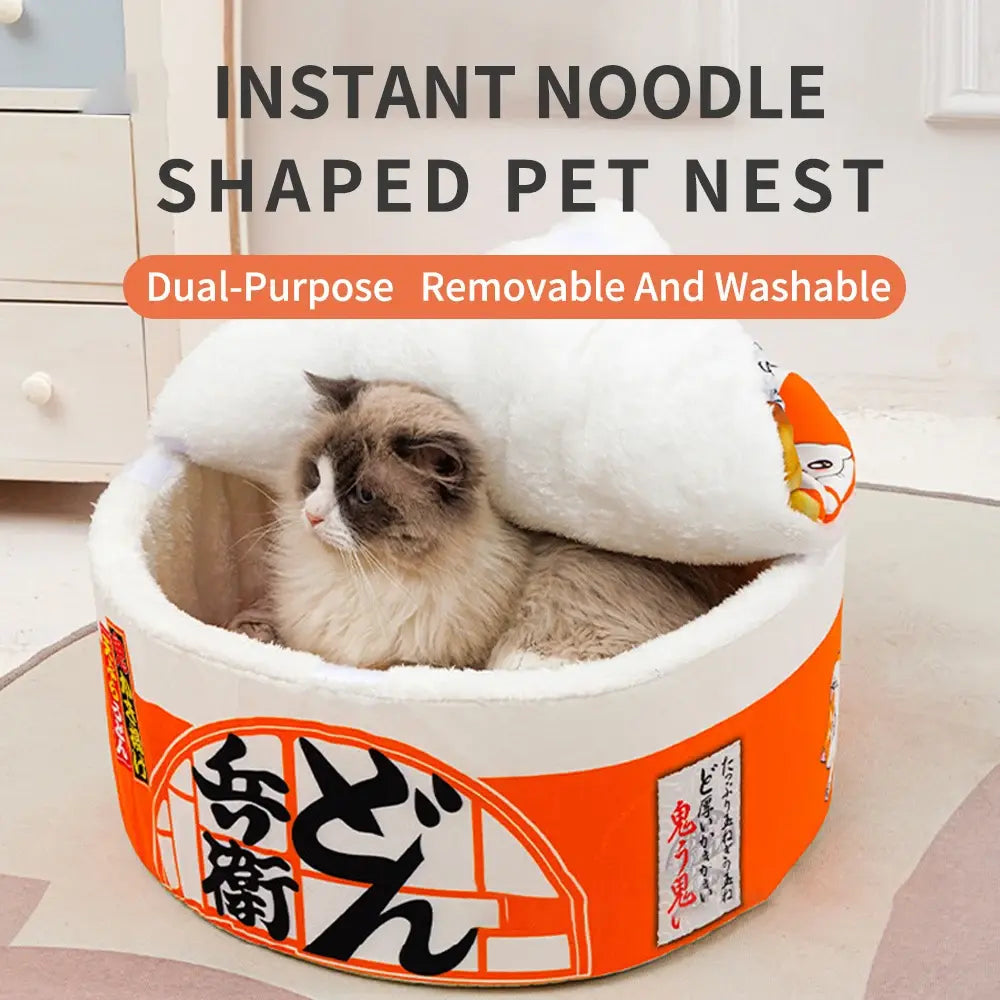 Instant Noodle Warm Cat Bed Cushion